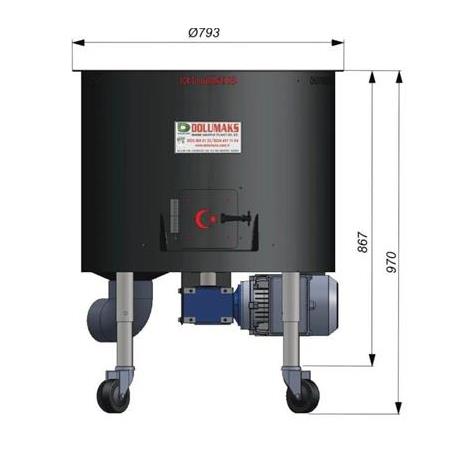 Elektrikli Ceviz Soyma Makinesi -DCS 75 Kg 170 Lt